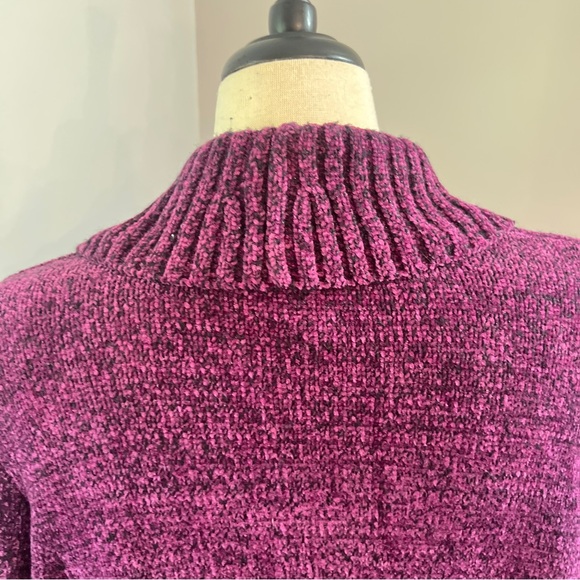 Catherines Women’s Long Open Cardigan Sweater 1X Plus Burgundy Shawl Knit Boho - Picture 6 of 7